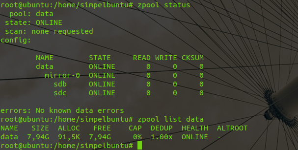 zpoolstatus