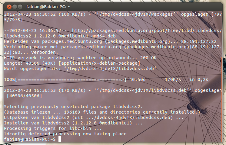 dvdcodecs installeren